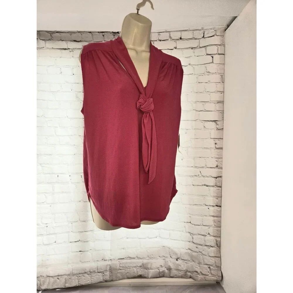 Tiffany & Grey Womens Size PETITE XL Fuschia Sleeveless Blouse